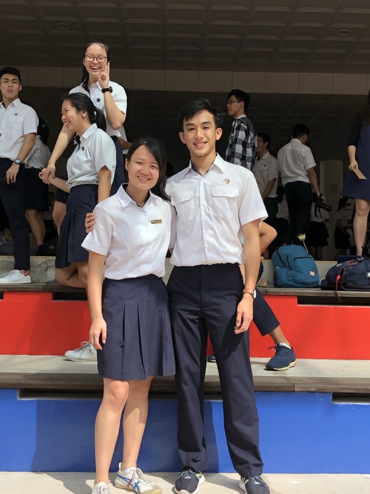 Lauren and Joseph in ACJC school uniforms